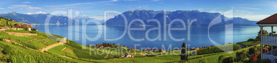 Panorama on Lavaux region, Vaud, Switzerland