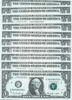 Dollar notes 1 Dollar