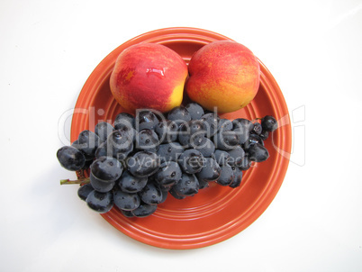 Grapes and peaches