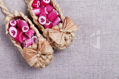 Lovely heart candy canes