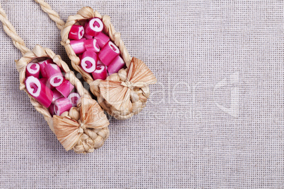 Lovely heart candy canes