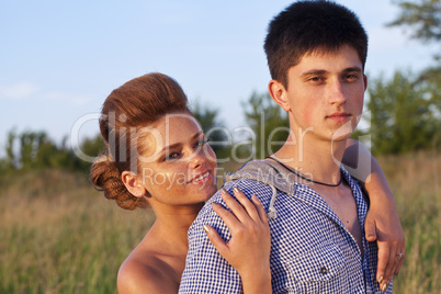 happy young couple in love