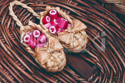 Lovely heart candy canes