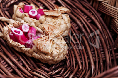 Lovely heart candy canes