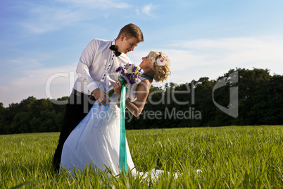 happy young couple in love