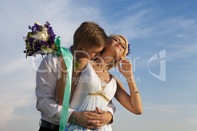 happy young couple in love