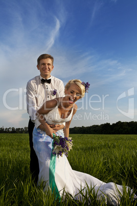 happy young couple in love