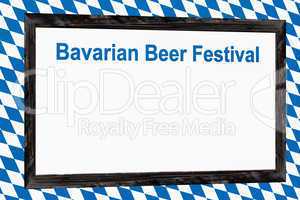 Sign with inscription, Bavarian Beer Festival