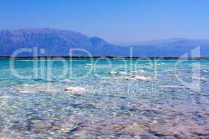 Beautiful coast of the Dead Sea .