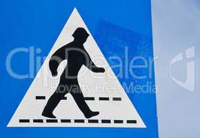 Greek crosswalk sign pedestrian crossing