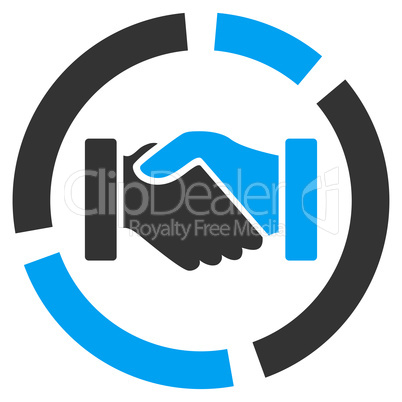 Acquisition diagram icon from Business Bicolor Set