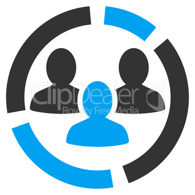 Demography diagram icon from Business Bicolor Set