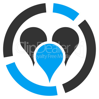 Geo diagram icon from Business Bicolor Set