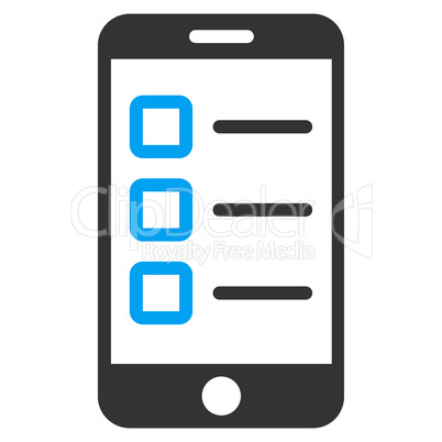 Mobile test icon from Business Bicolor Set