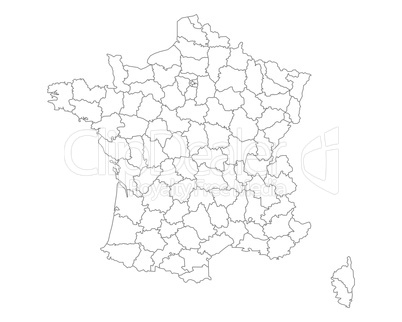 Karte von Frankreich