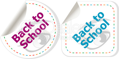 Back to school icon. Internet button. Education concept