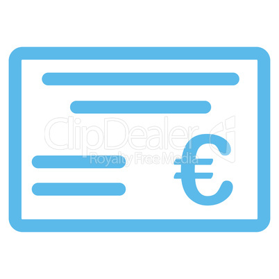 Cheque icon from BiColor Euro Banking Set