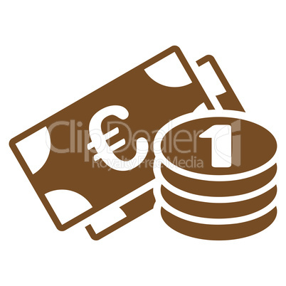 Euro money icon from BiColor Euro Banking Set