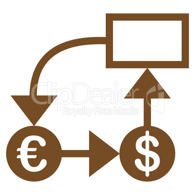 Flow chart icon from BiColor Euro Banking Set