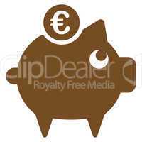 Piggy bank icon from BiColor Euro Banking Set