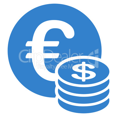 Dollar coin stack icon from BiColor Euro Banking Set