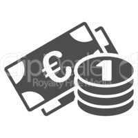 Euro money icon from BiColor Euro Banking Set