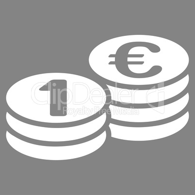 Coins one euro icon from BiColor Euro Banking Set