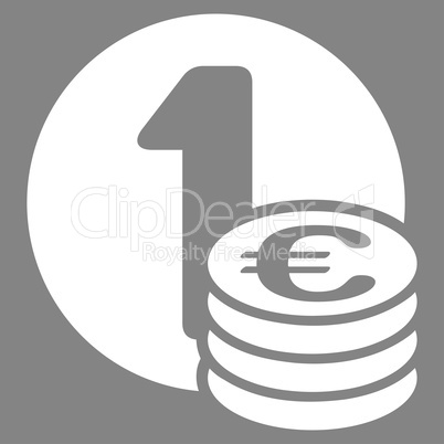 Euro coin column icon from BiColor Euro Banking Set