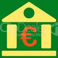 Bank building icon from BiColor Euro Banking Set