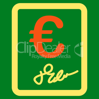 Contract icon from BiColor Euro Banking Set