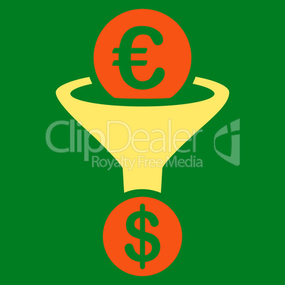 Currency conversion icon from BiColor Euro Banking Set