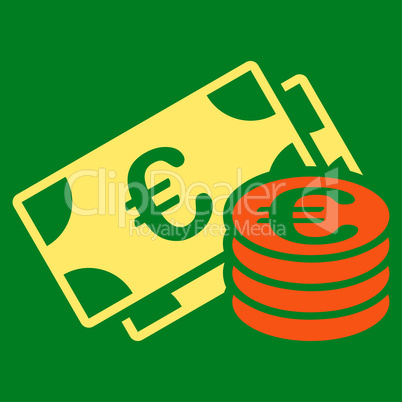 Euro cash icon from BiColor Euro Banking Set