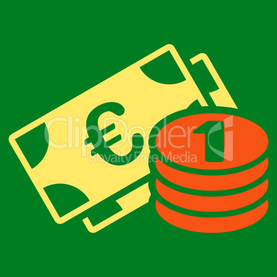 Euro money icon from BiColor Euro Banking Set