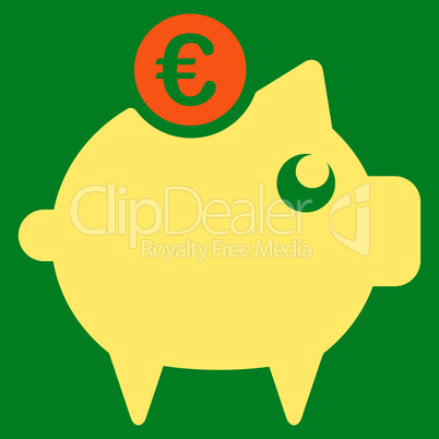 Piggy bank icon from BiColor Euro Banking Set