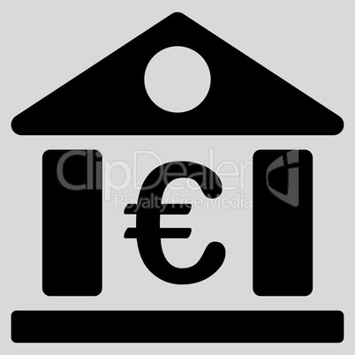 Bank building icon from BiColor Euro Banking Set