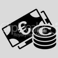 Euro cash icon from BiColor Euro Banking Set