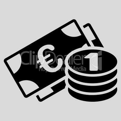 Euro money icon from BiColor Euro Banking Set