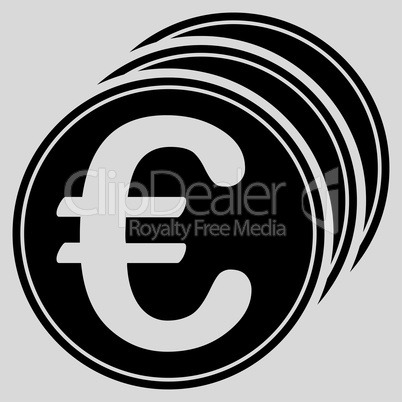 Euro coins icon from BiColor Euro Banking Set