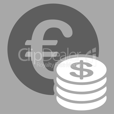 Dollar coin stack icon from BiColor Euro Banking Set