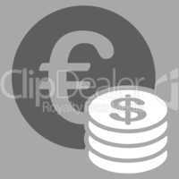 Dollar coin stack icon from BiColor Euro Banking Set