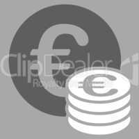 Euro coin stack icon from BiColor Euro Banking Set