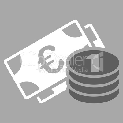 Euro money icon from BiColor Euro Banking Set