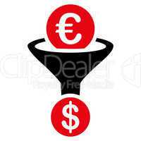 Currency conversion icon from BiColor Euro Banking Set