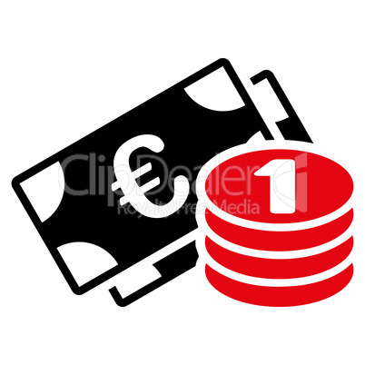 Euro money icon from BiColor Euro Banking Set