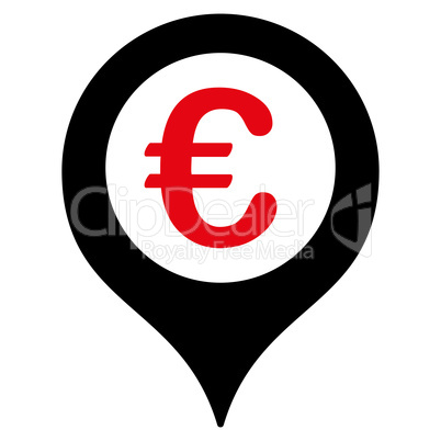 Map marker icon from BiColor Euro Banking Set