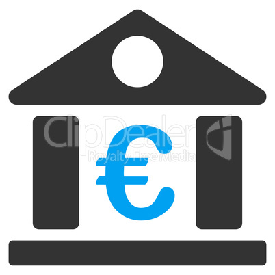 Bank building icon from BiColor Euro Banking Set