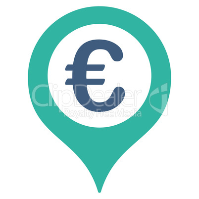 Map marker icon from BiColor Euro Banking Set
