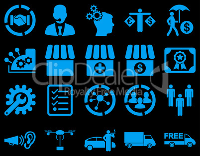 Business, trade, shipment icons.