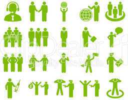 Management and people occupation icon set.