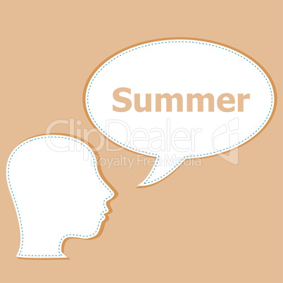 people think about summer, man and speech bubbles